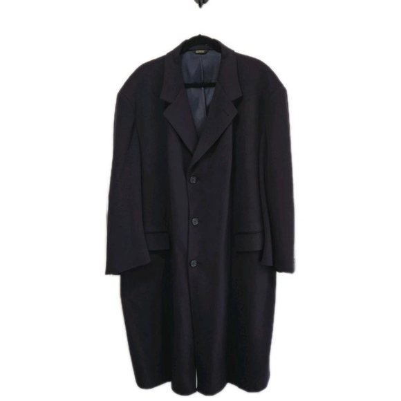 Loro Piana Other - VTG Loro Piana Italy Union Made USA Superfine Lambswool Navy Blue Coat Mens XL